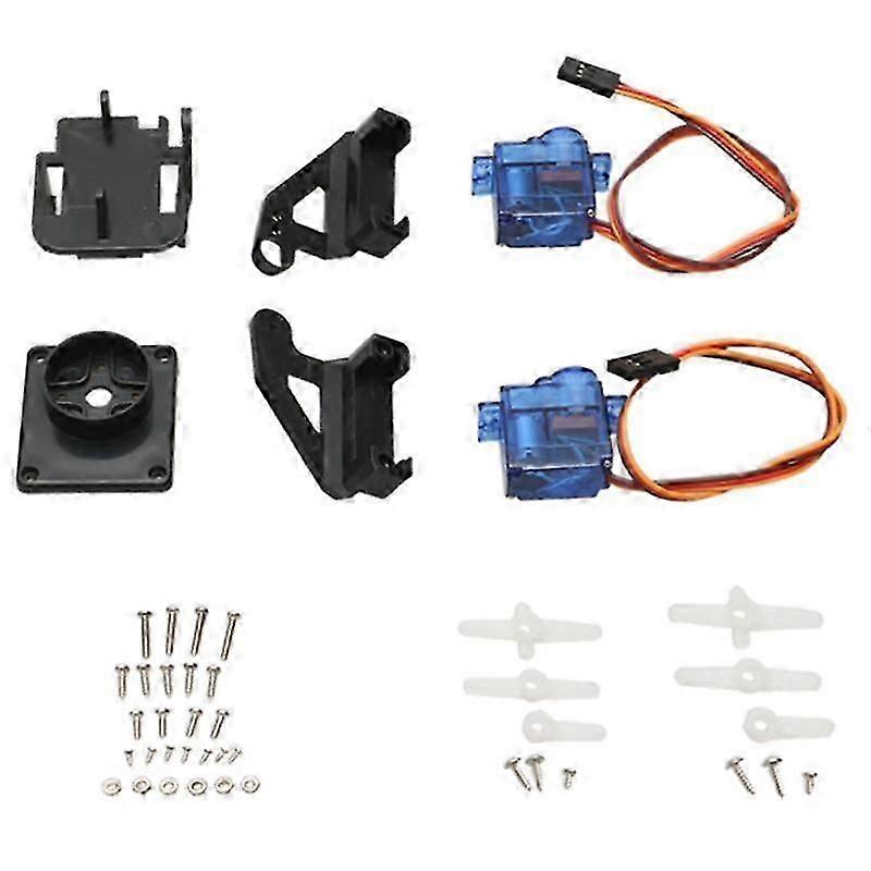 1Set Dual Axle Servo Gimbal Anti-Vibration Camera Platform Mount PTZ Pan/Tilt with 2PCS 9G Servo fo