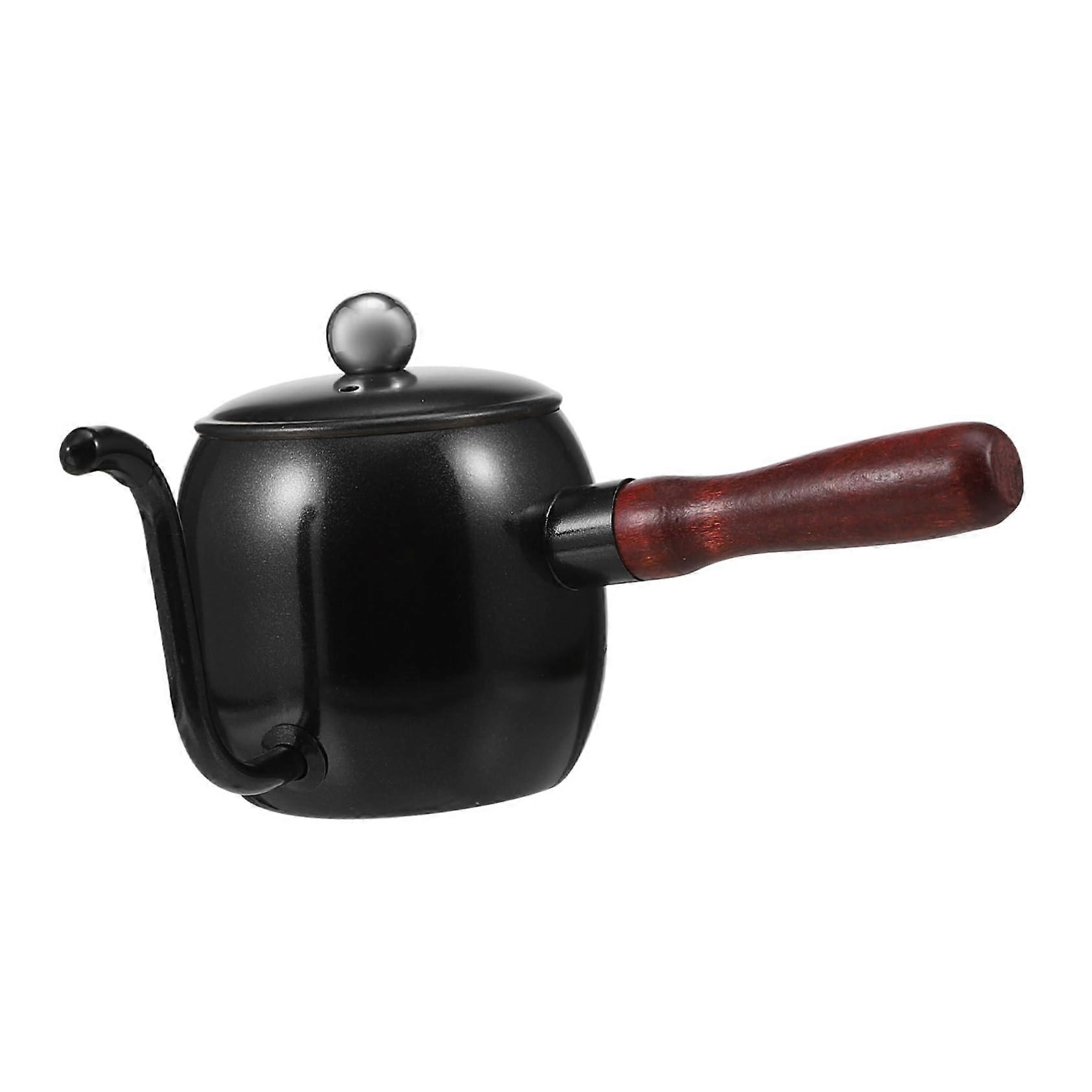 Coffee Pot Black Wood for Home Use - 12-Cup Capacity, Durable Material, Elegant Design, Ideal for Kitchen Countertop