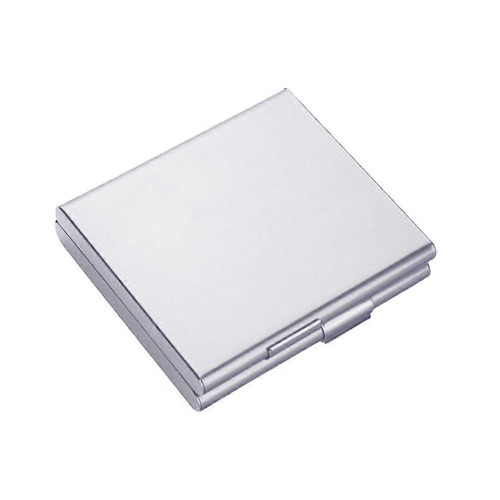 Portable Clamshell Cigarette Case Aluminum 20ocs Cigarette Packaging Case (Silver)
