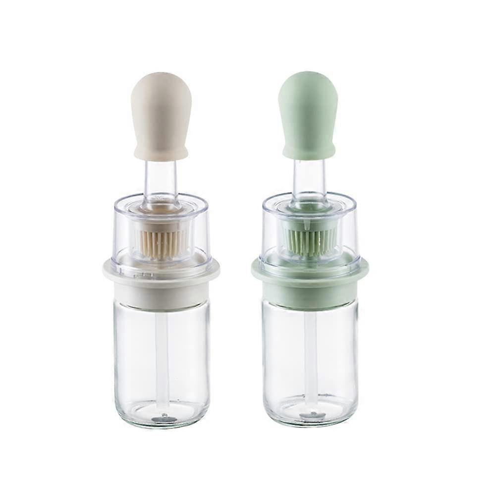 2part Silicone Oil Bottle Brush Set For Grill, BBQ, And Baking, 180 Ml Capacity