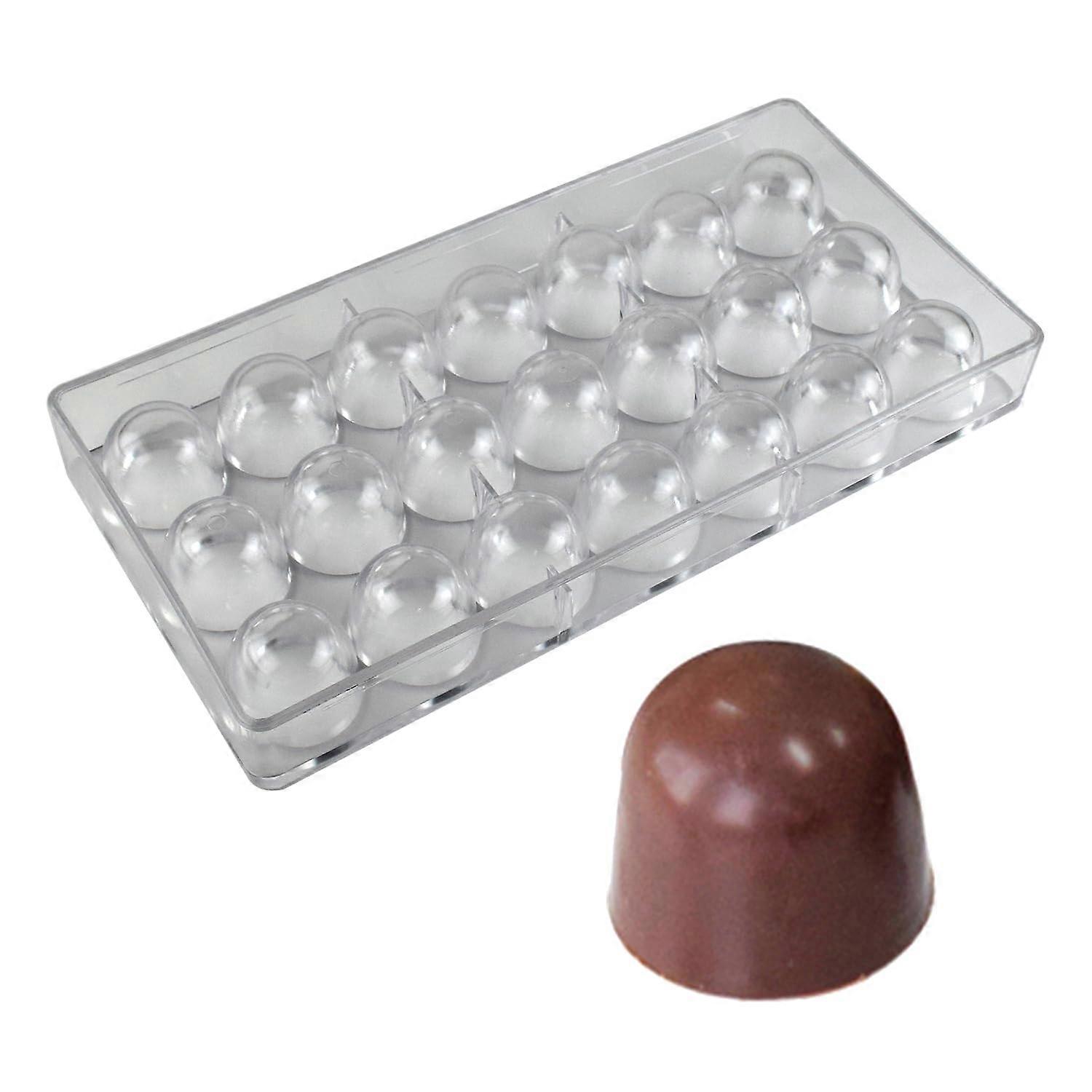 Polycarbonate Bullet Shape Chocolate Mold for Baking Pastry Tools with 21 Cavity 1.18inch