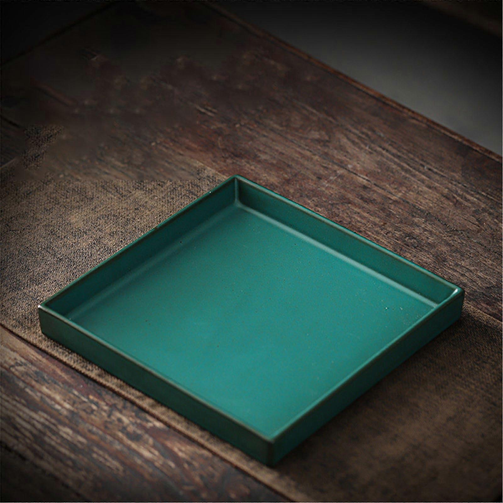 Retro Ceramic Tea Tray Square Small Tea Table Color1 Chinese Style Dry Brewing Tray Teapot Base Teapot Stand