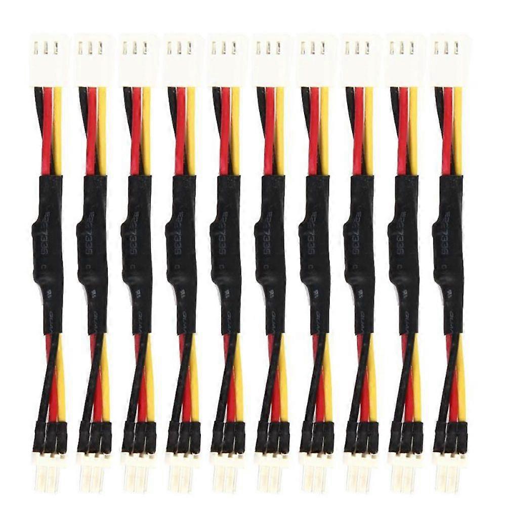 10PCS 3PIN Reduce PC Fan Speed Noise Extension Resistor Cable Wire 3 Pin Male to Female Connector for PC Fan
