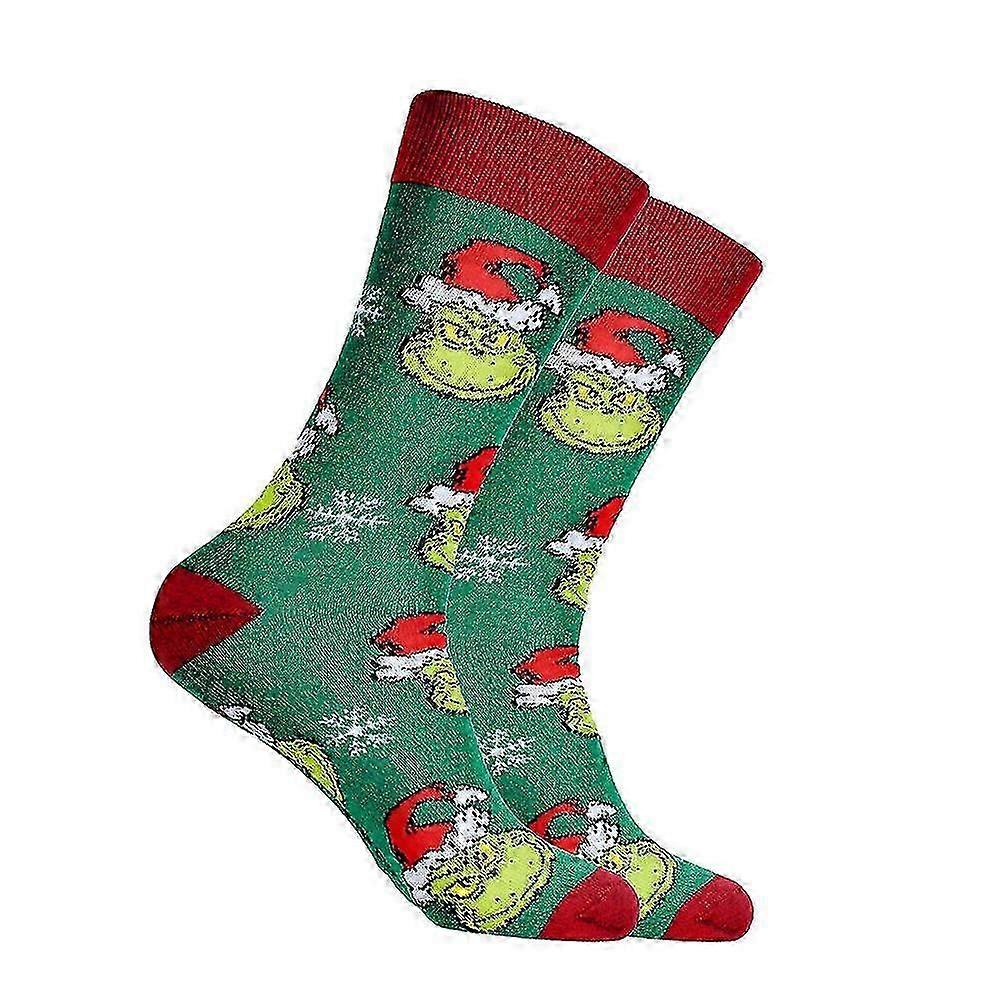 Julesokker med Grinch-tema, Menn Kvinner Tilbehør