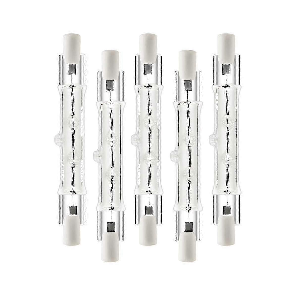 5 Pack R7s 118mm 300W Halogen Linear Lamp for Construction Sites