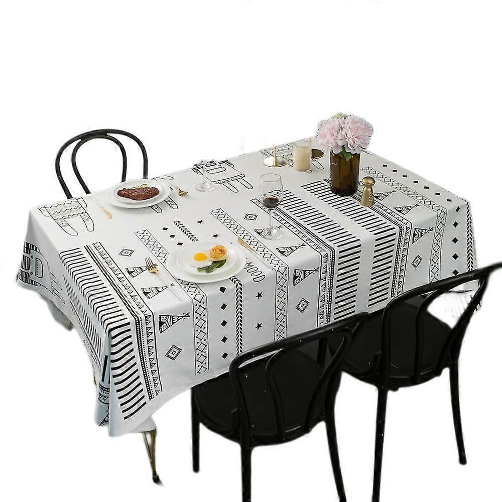 Tablecloth Rectangle Digital Printed Pattern Table Cloth, Waterproof Wrinkle Free Fabric forSpring/Summer/Picnic/Party/Indoor/Outdoor(55inche)