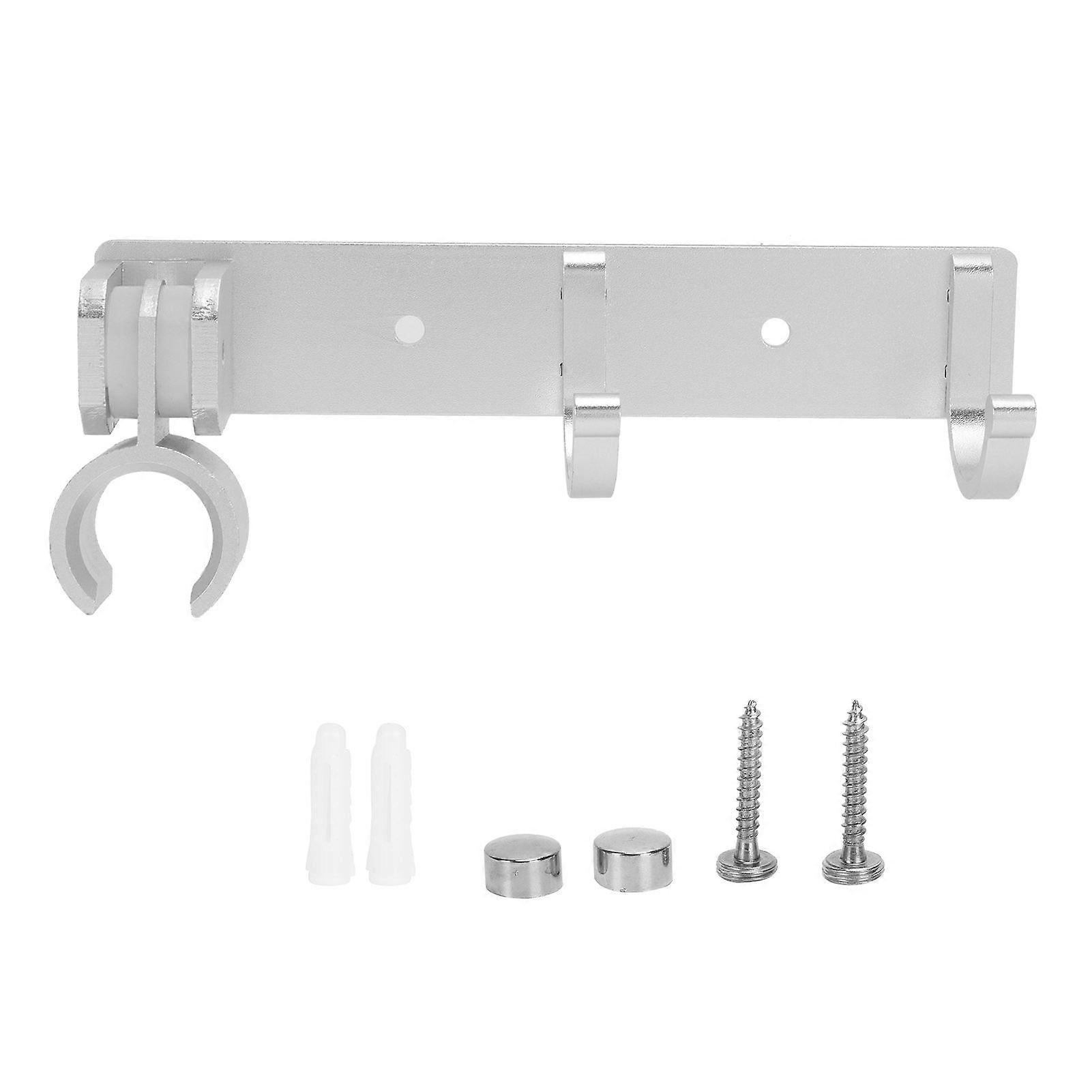 Adjustable Shower Head Holder with Hook Wall Mounted Bath Accessories Storage Organizer