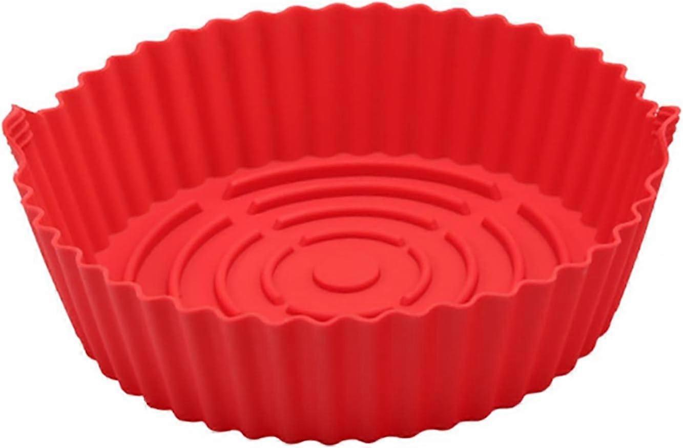 Air Fryer Baking Pan Reusable Non-Stick Air Silicone Pan Easy Clean Non-Stick Air Silicone Pan Red-14104