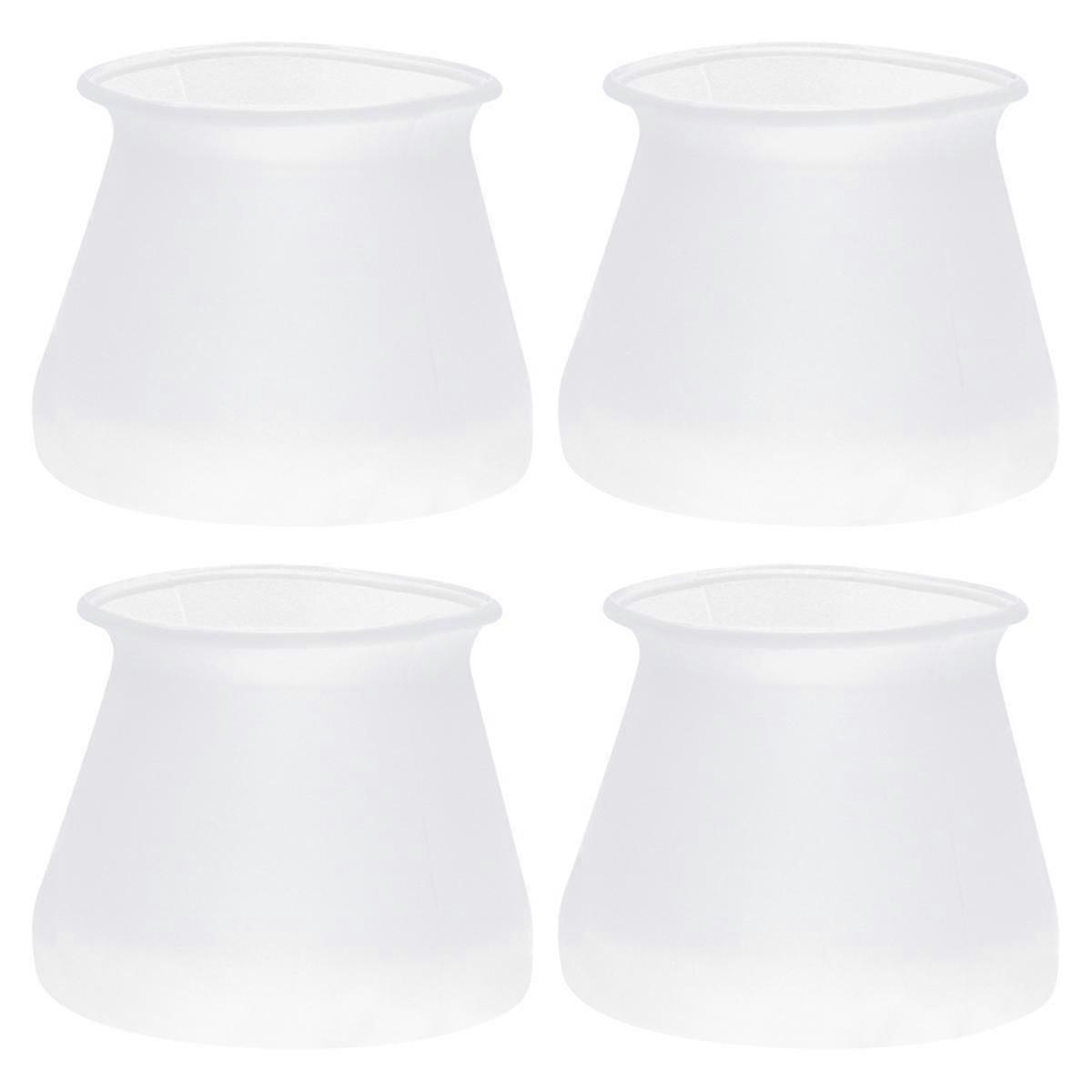 1 Set 4 Pcs Thickened Abrasion-resistant Table Leg Covers (4pcs Transparent)