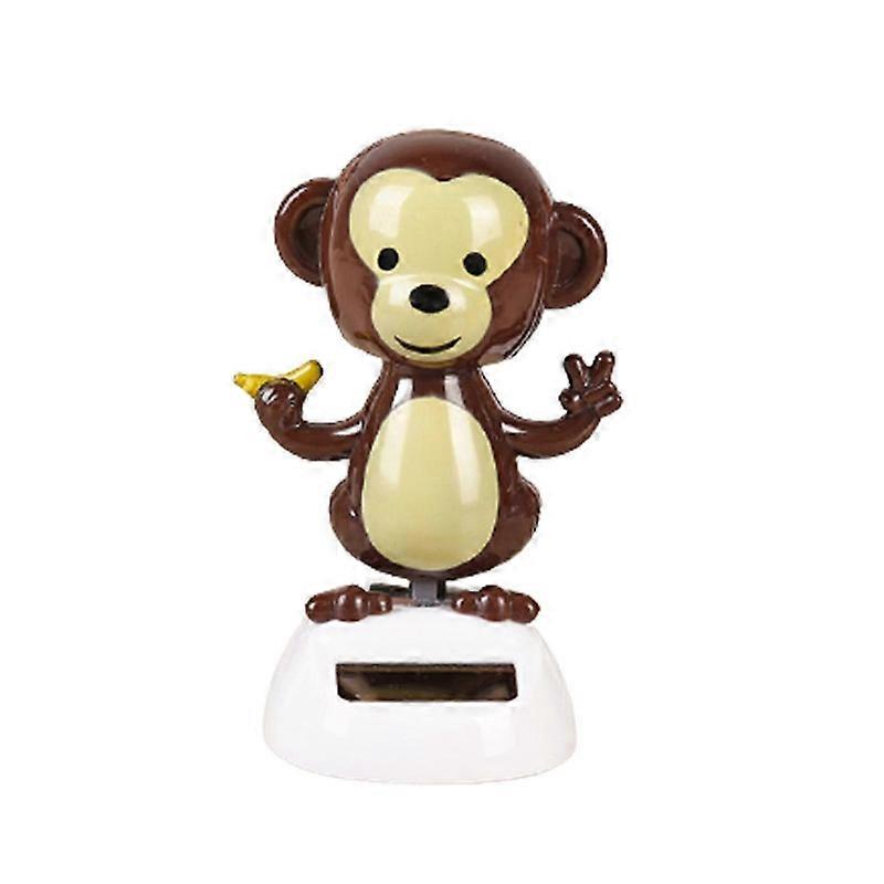 Solar Cartoon Figure Ornament For Car Dashboard Dynamic Dancing Animal Tabletop/YY--Monkey