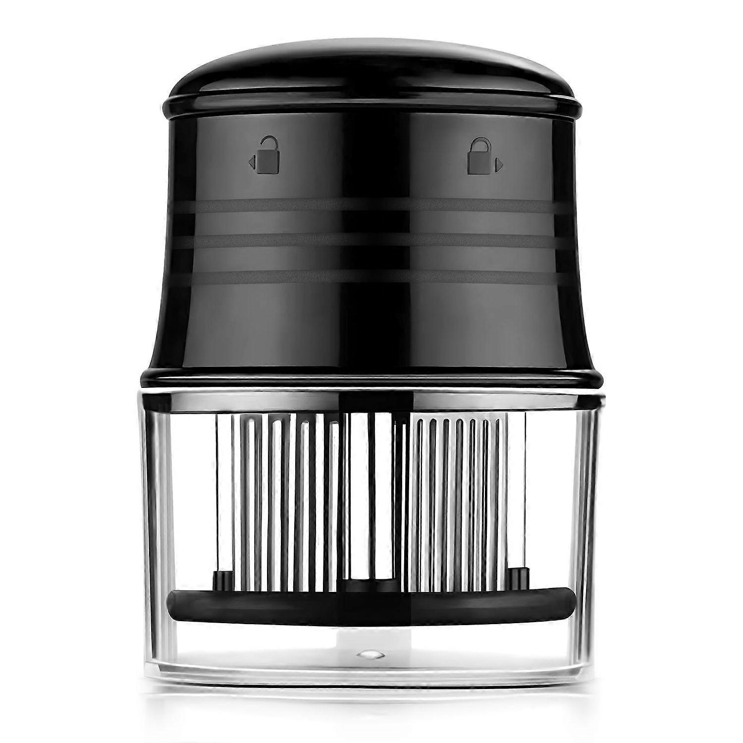 Kitchen Stainless Steel Meat Tenderizer Round, Black