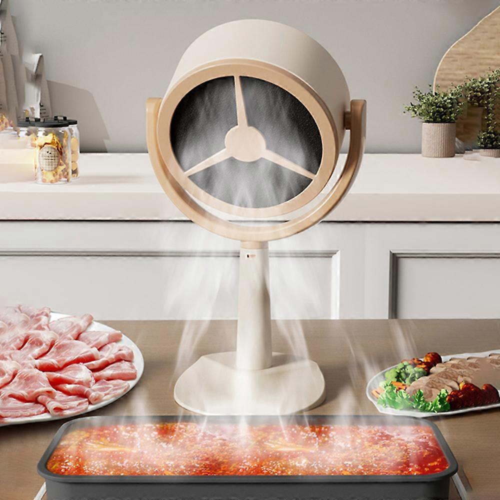 Portable Rechargeable Cooker Hood, Desktop Cooker Hoods with 2 Wind Speed for Cooking Indoor BBQ Hot Pot