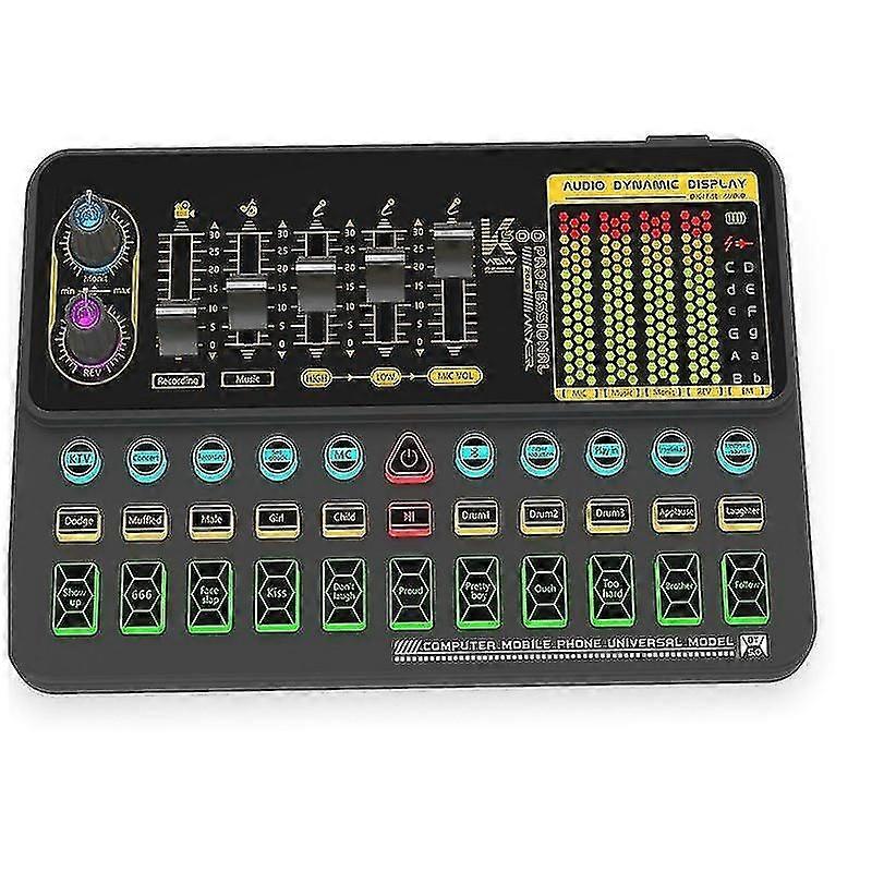 USB-lydkort Eksternt Live lydkort Lyd Live Streaming Lydkort Kit