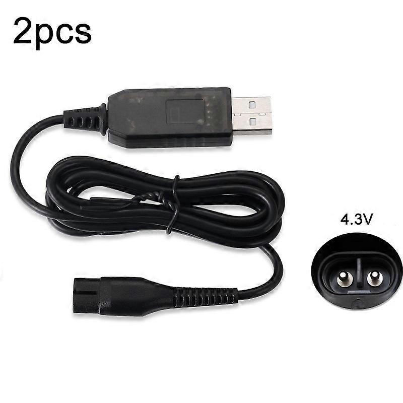(New) 2pcs A00390 4.3V USB Charger Power Cord for PHILIPS Shaver RQ310 S510 YQ300 S100 2pcs A00390 USB Plug