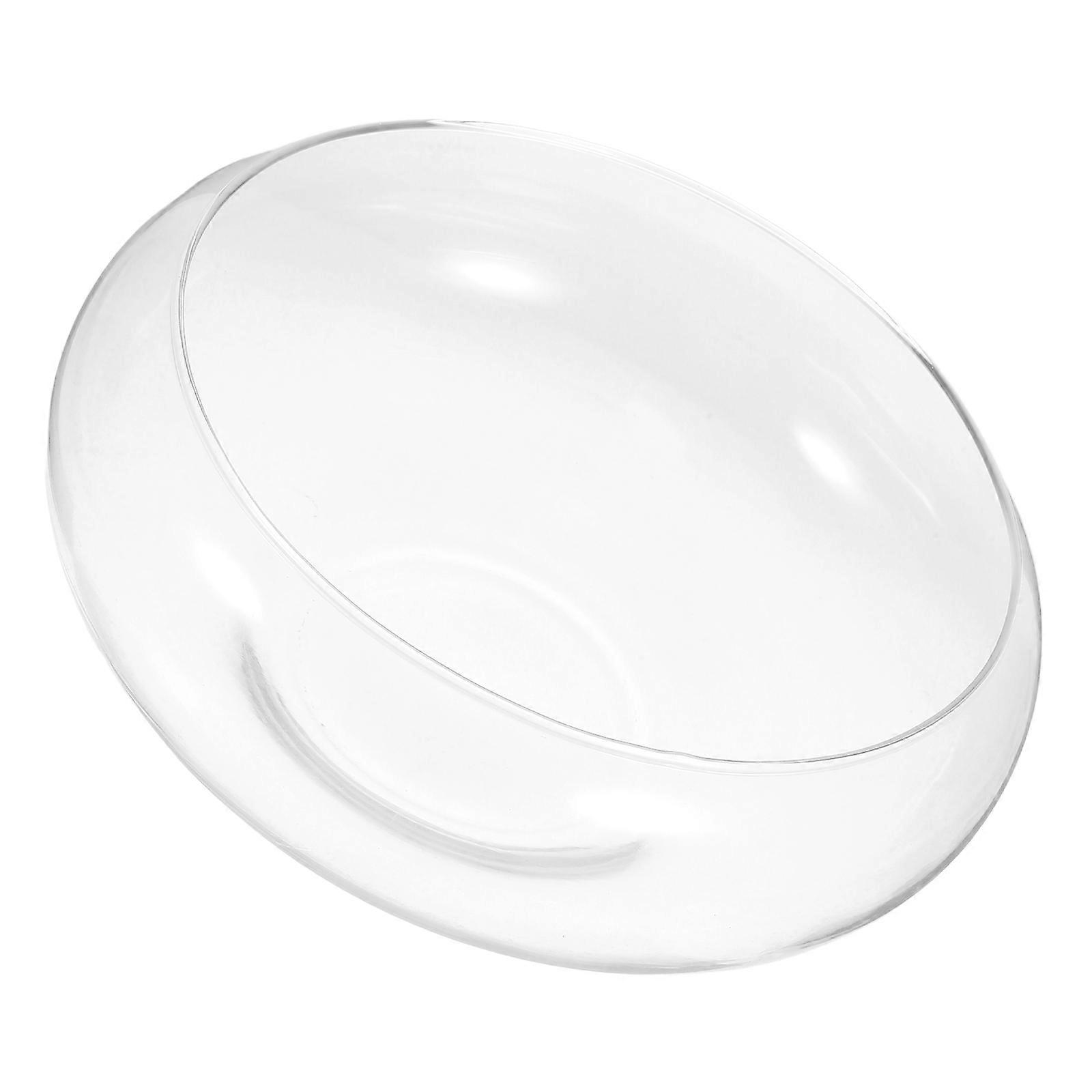 Transparent Glass Flowerpot for Indoor Plants – Decorative Planter with Delicate Pattern, Suitable for Succulents, Bonsai, and Fish Bowl Display in