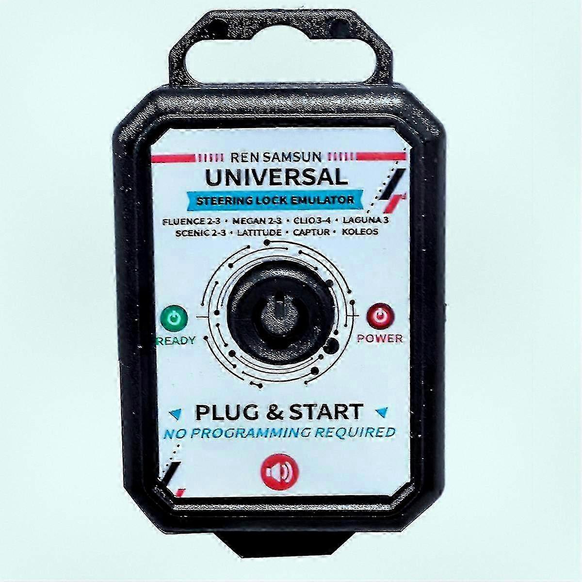 Universal Steering Lock Emulator Simulator Plug and Start with Lock Sound for Compatible Brands