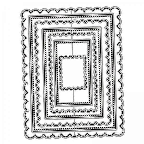 2x Cutting Dies Frames Cutouts Stencil Embossing Paper Cards Making