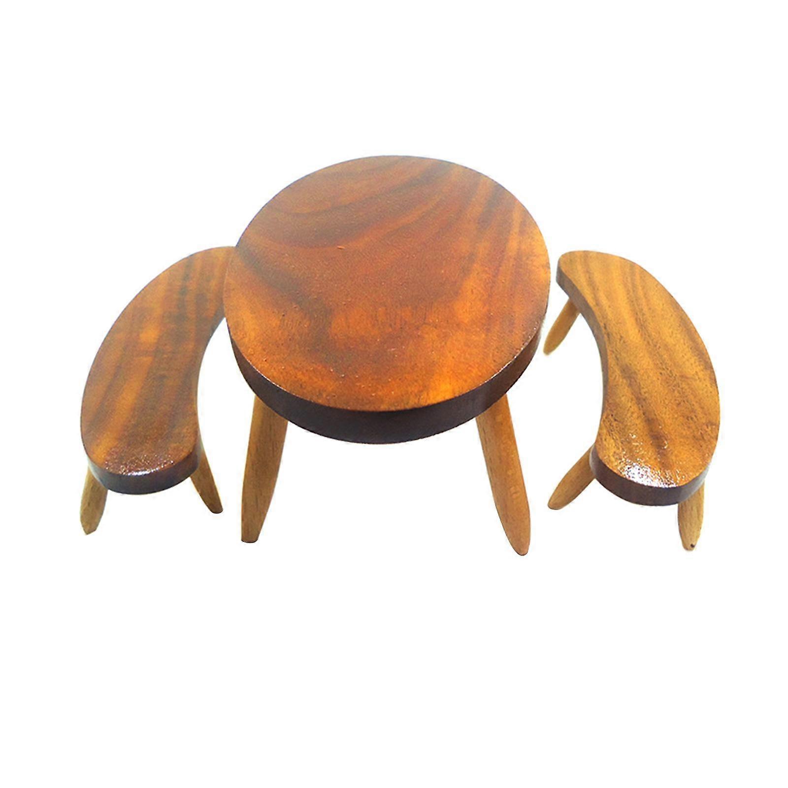 Mini Desk Stool Ornaments Multipurpose 1:12 Scale for Dollhouse DIY Fitments
