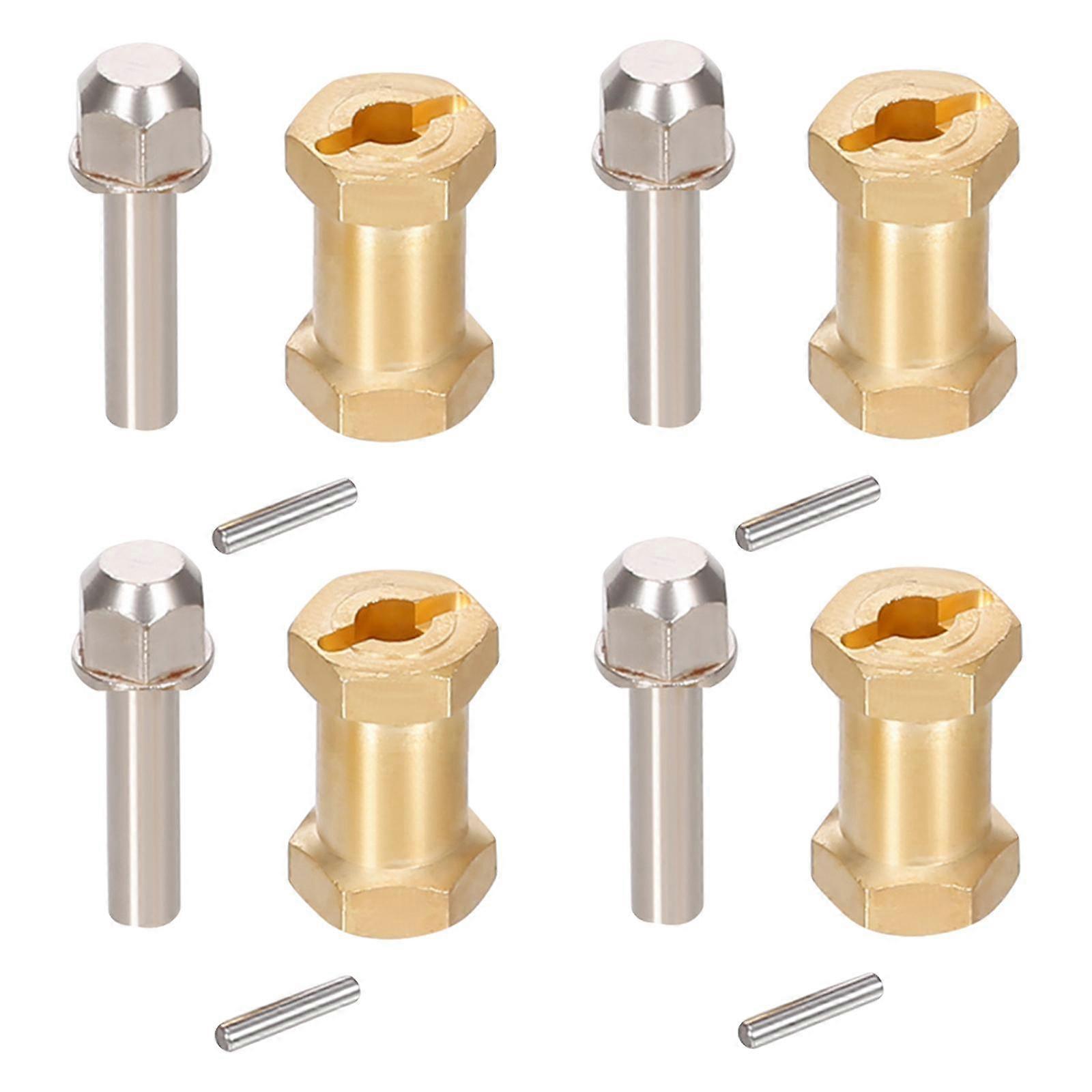 4x Messing Radnabe Adapter Ersatz für Axial SCX10 Crawler Car Modell DIY