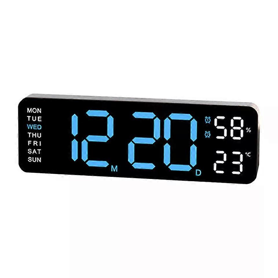 Digital LED Large Display Wall Desk Alarm Clock With Calendar Temperature Date