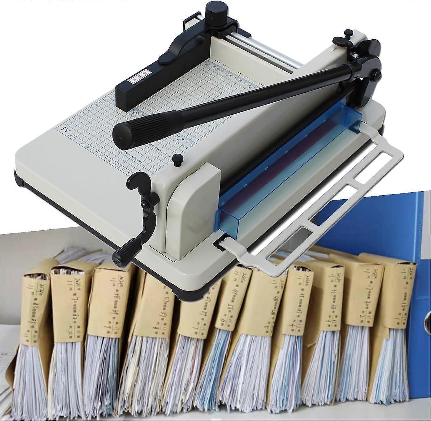 Stackable paper cutter Robust, cuts up to 400 sheets, with clear guide grid