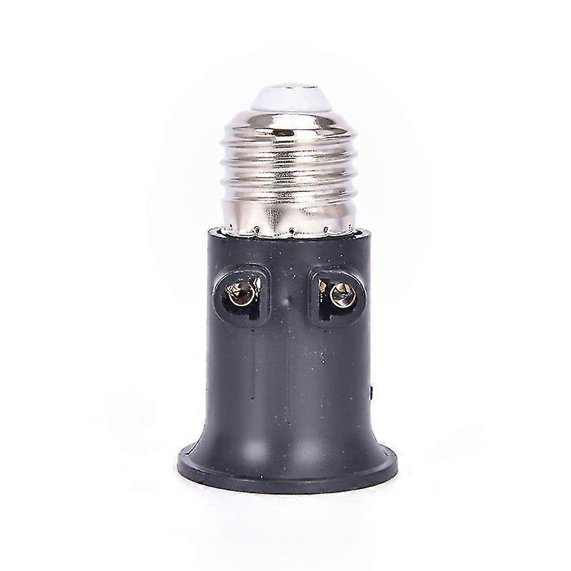 Fireproof e27 bulb adapter lamp holder base socket conversion with eu plug-black p