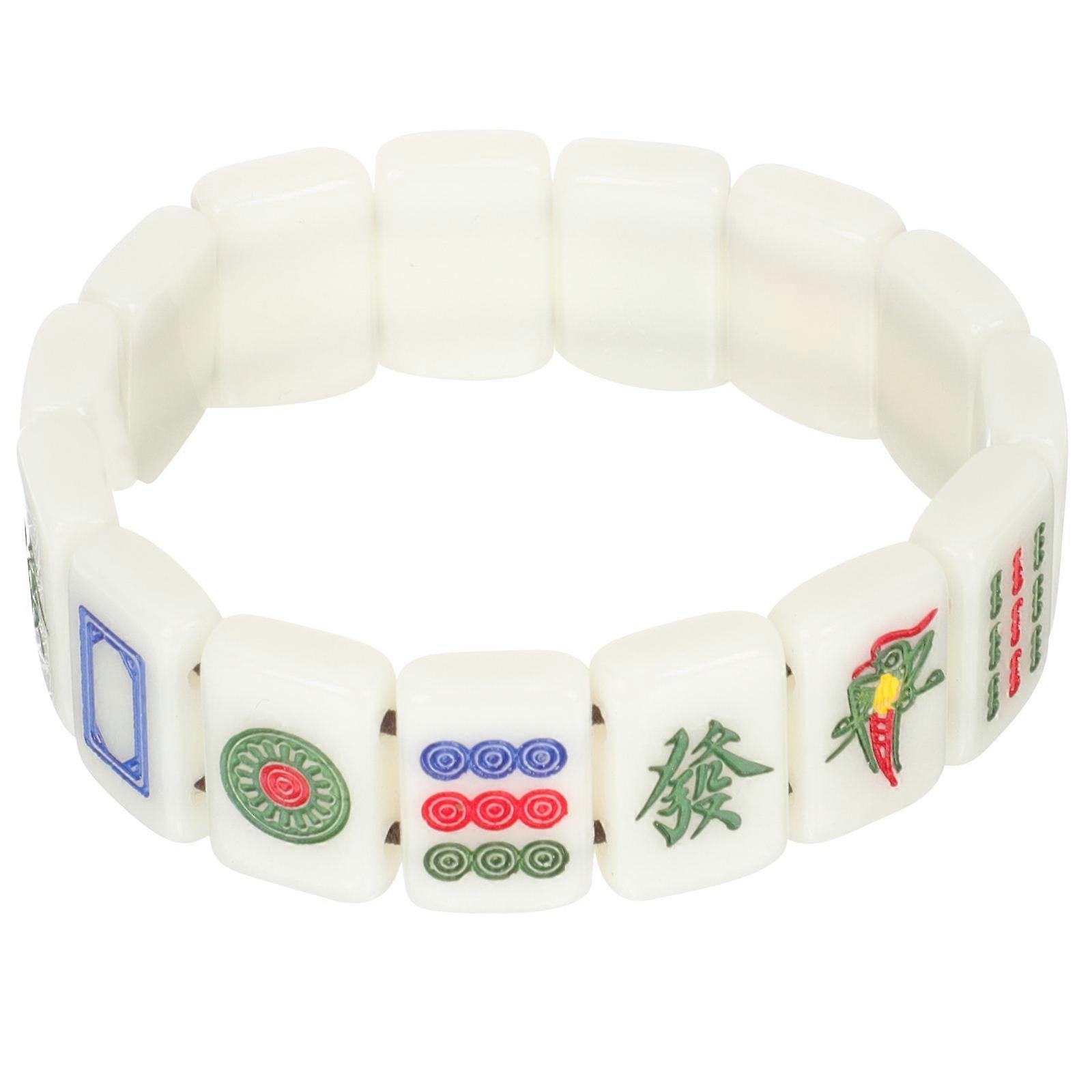 a polished and creative product description for your **Mahjong Bracelet**:
### 🎲 **Creative Mahjong Bracelet – Handmade Elastic Mahjong