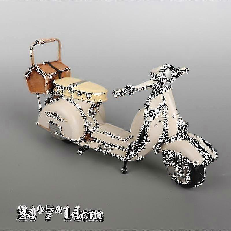 Vintage Simulation Motor Car Die-cast Static Model for Kids Fans Suitable for Scooter Enthusiasts