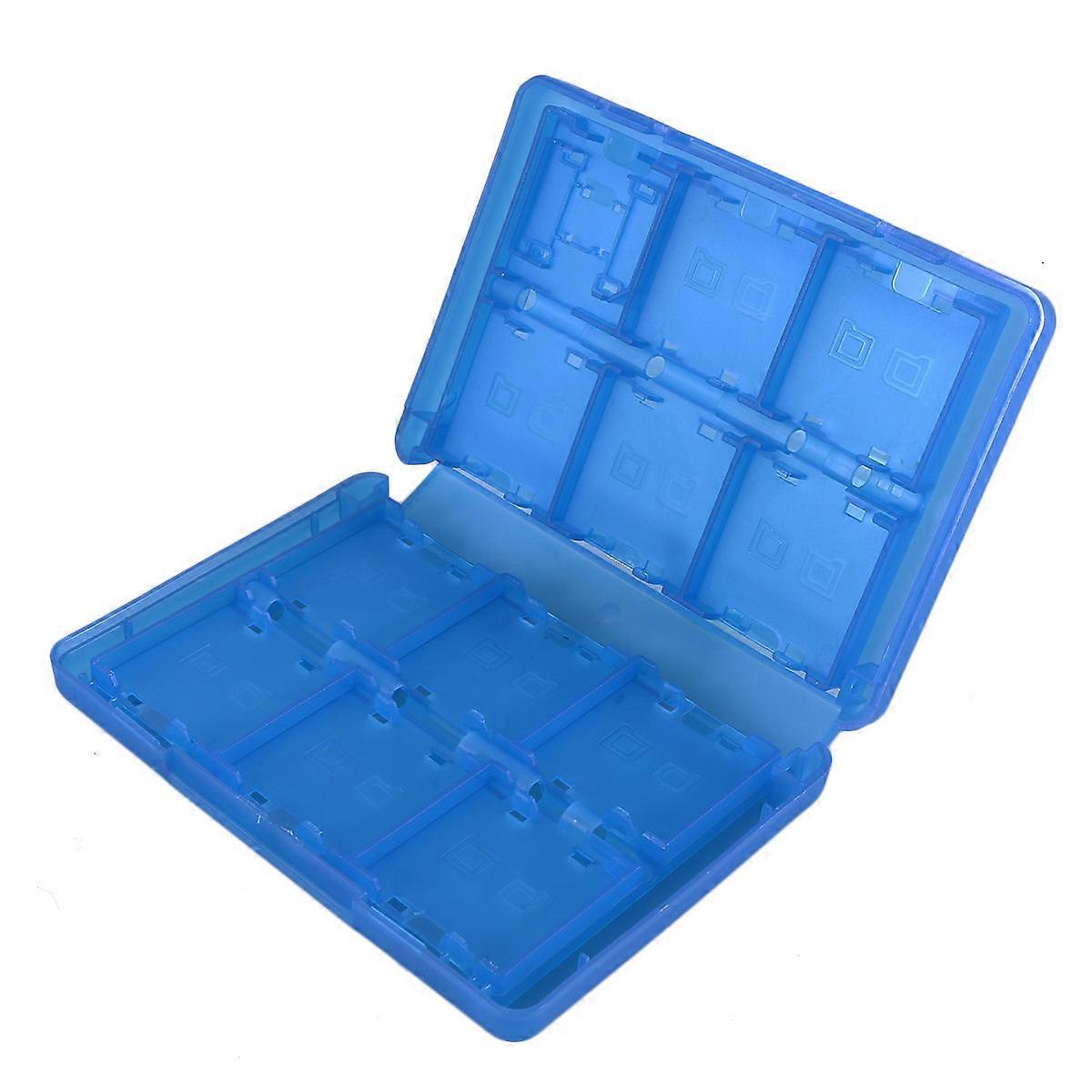 28 in 1 Game Cards Case Holder Organizer Case Storage Box for NDS NDSI NDSILL 2DS 3DSLL/XL (Blue)