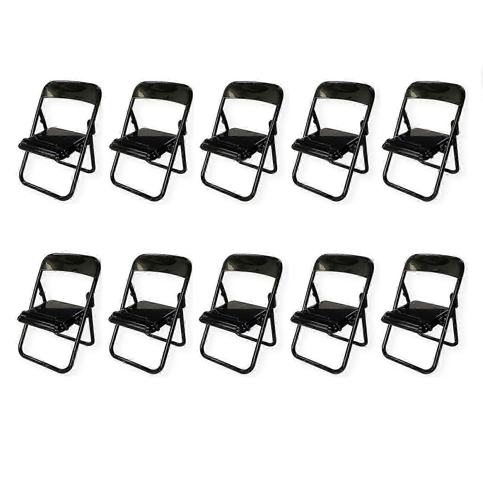 2025 Multifunctional Mini Folding Chairs - 10PCS Black