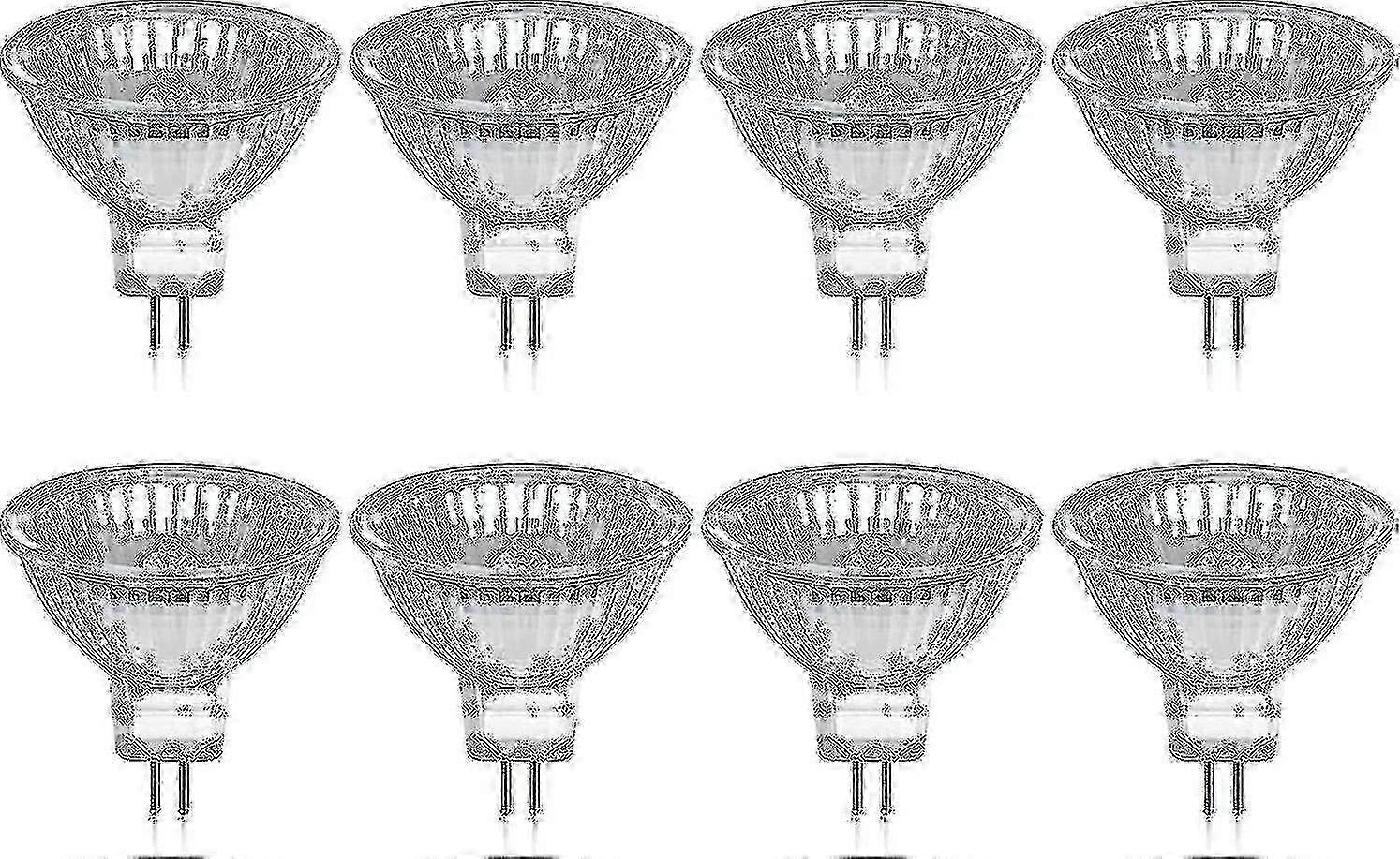 8パックハロゲン電球GU5.3 MR16 35W 12V調光可能ウォームホワイト2800K 400LM
