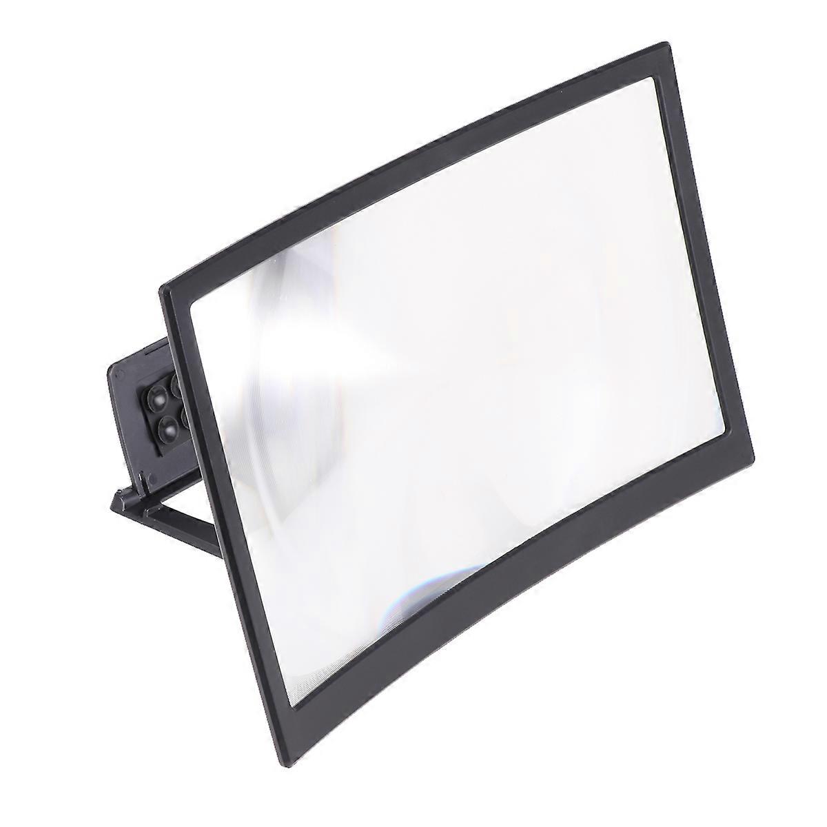 Foldable Phone Screen Amplifier Stand, Curved Mobile Holder for Clear Video Viewing, Lightweight and Portable Design