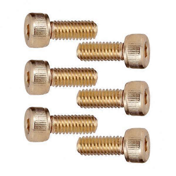 2x6 Stück E-Gitarre Locking String Mother Clamp Sechskantschrauben M4 gold