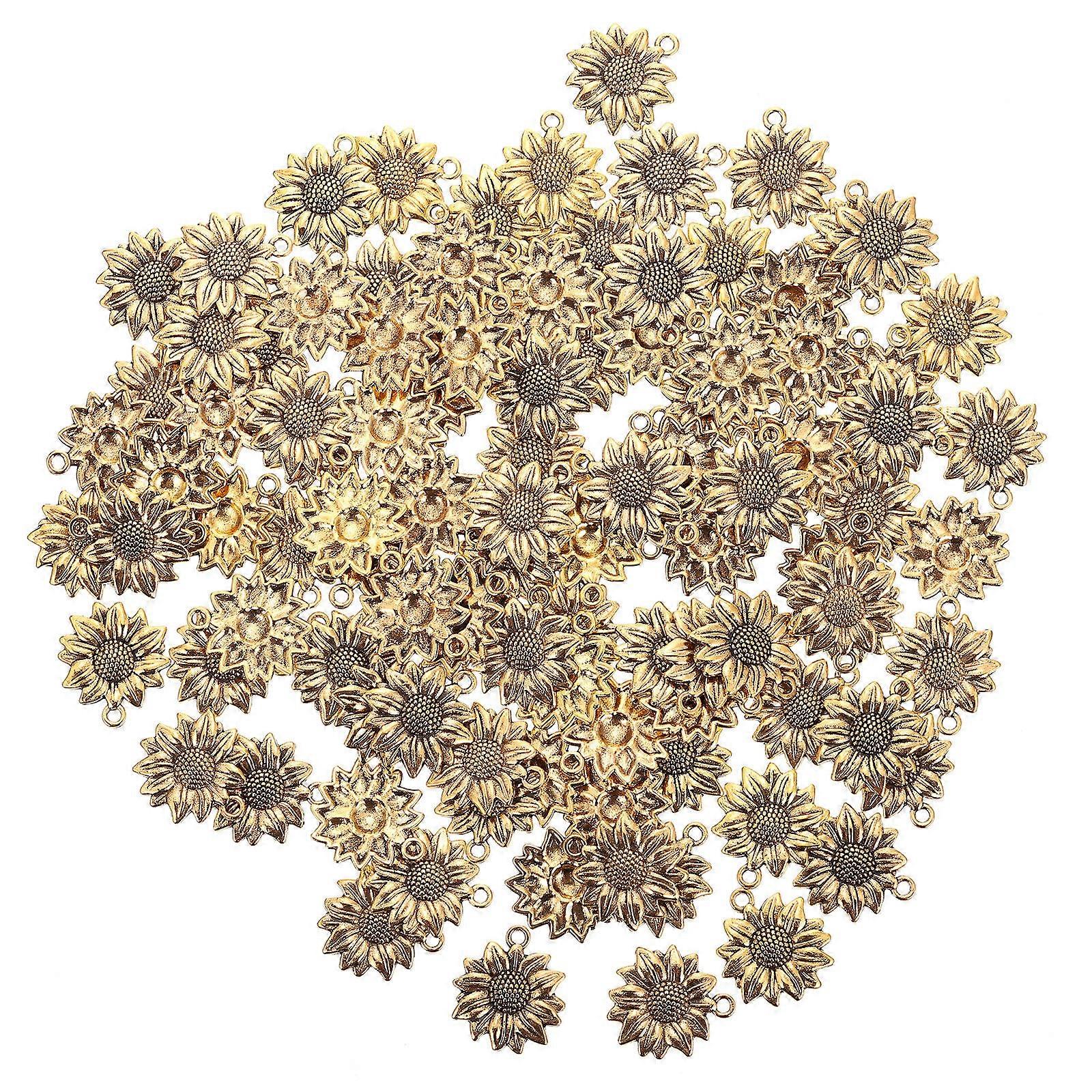 Creative Sunflower Shape Charms for Crafting Projects, Material