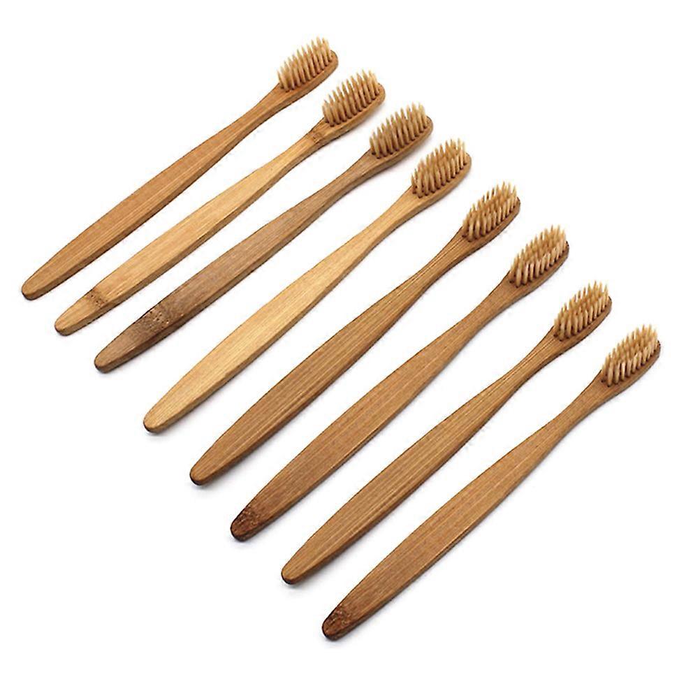 Sortiment zubních kartáčků, konstrukce z přírodního dřeva, zlepšuje zdraví dásní