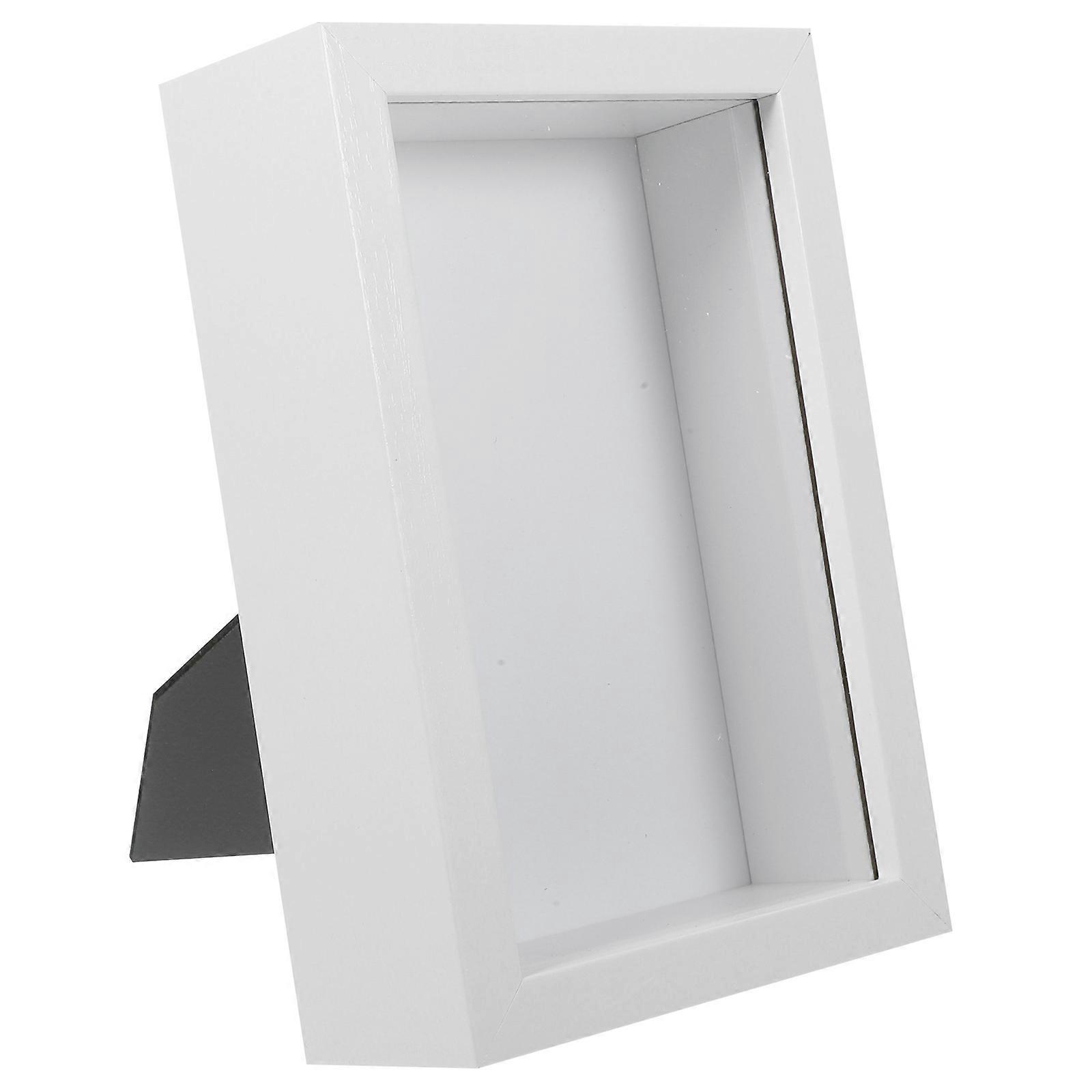 Flower Specimen Storage Box Shadow Frame Modern Style White Color Preservation 1Pack