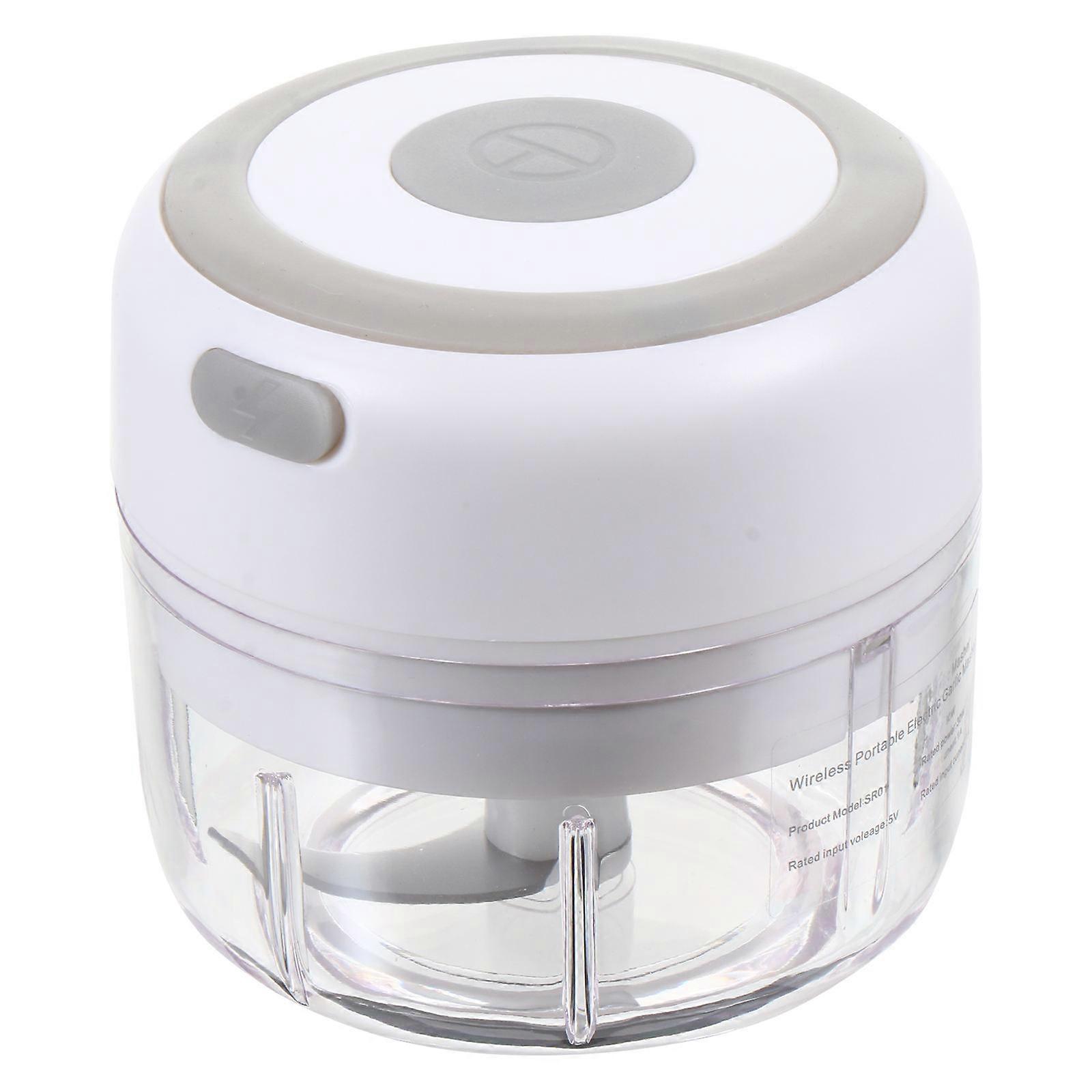 Kitchen Mini Garlic Masher Vegetable Chopper Manual Chopping Vegetables White 1Pack
