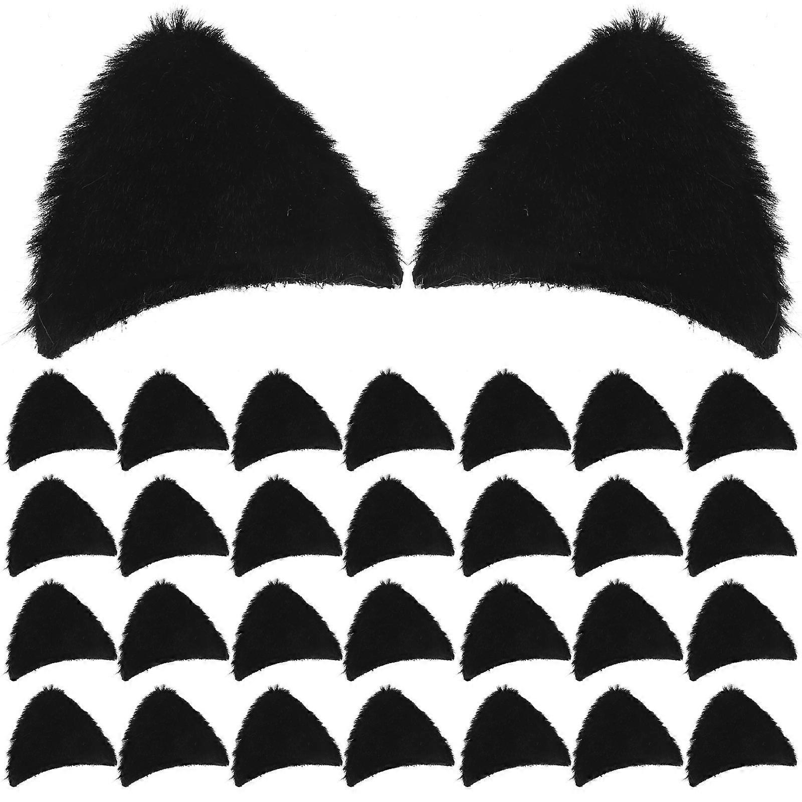 DIY Cat Ears for Hair Clip Fabric Accessories for Decor 40Pcs Mini Crafts