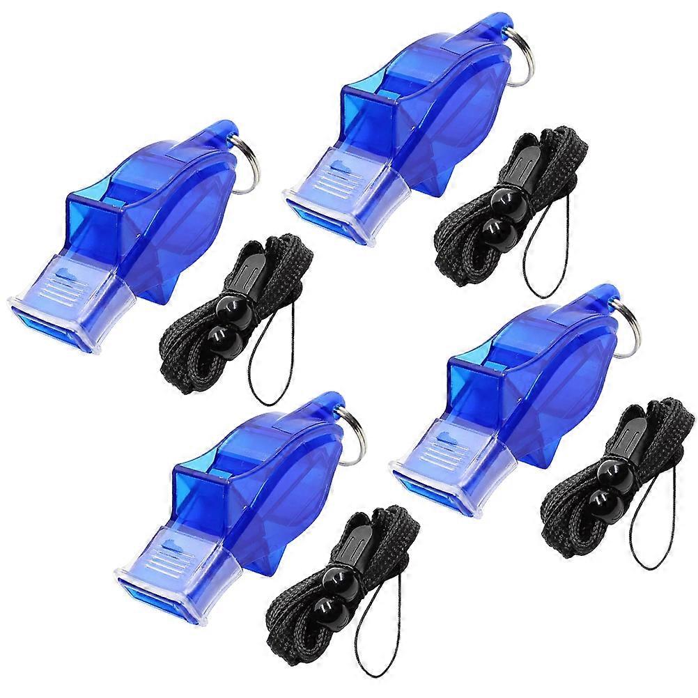 Training Whistle Sports Referee Whistle with Lanyard for Kids School Sports Soccer Basketball Dark Blue 4Set