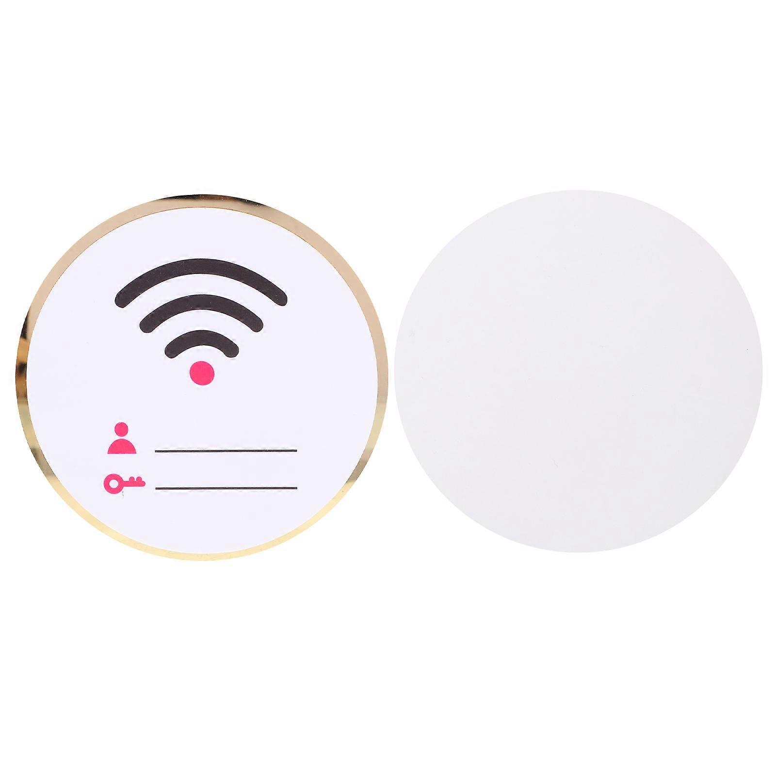 Guest Room Wifi Password Sign Round Acrylic Wall Mountable For Hotel Indoor Use 1Pcs