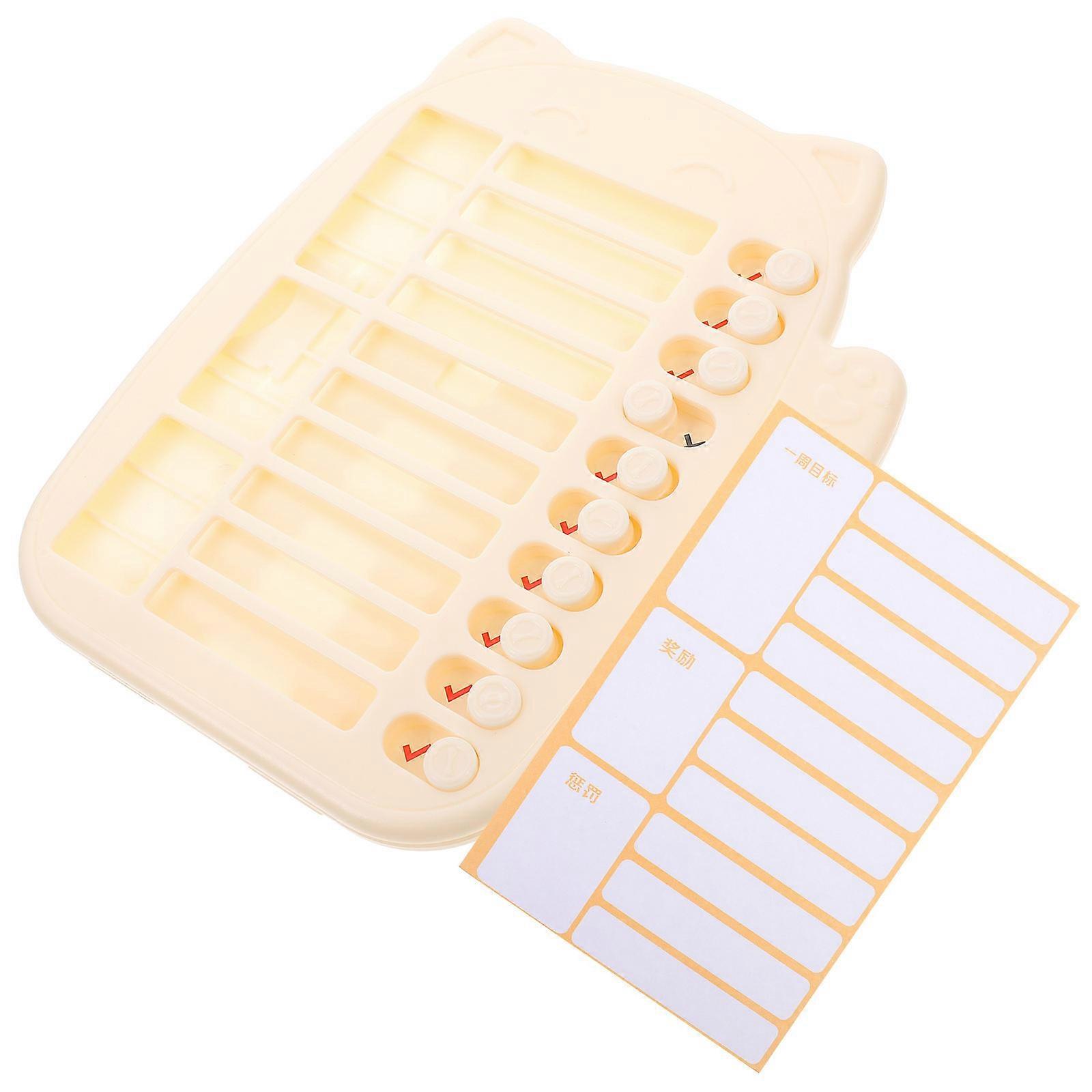 My Chores Chart 1 Set Chore Chart Portable Chores Chart For Kids Time Management White 20.00X16.50X1.00cm