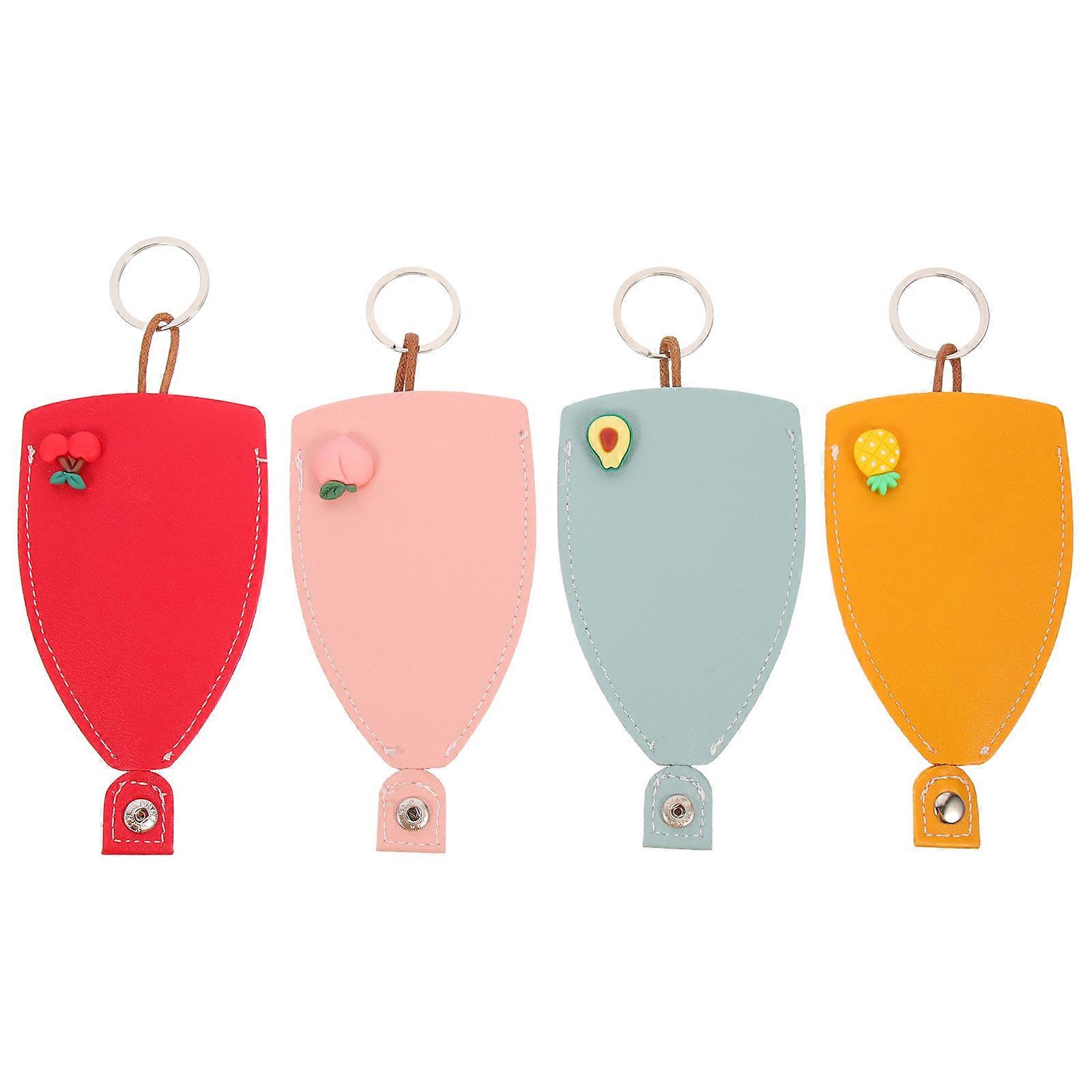 Pull Out Car Key Cover Elegant Space-saving Microfiber 11X7CM 4Pcs