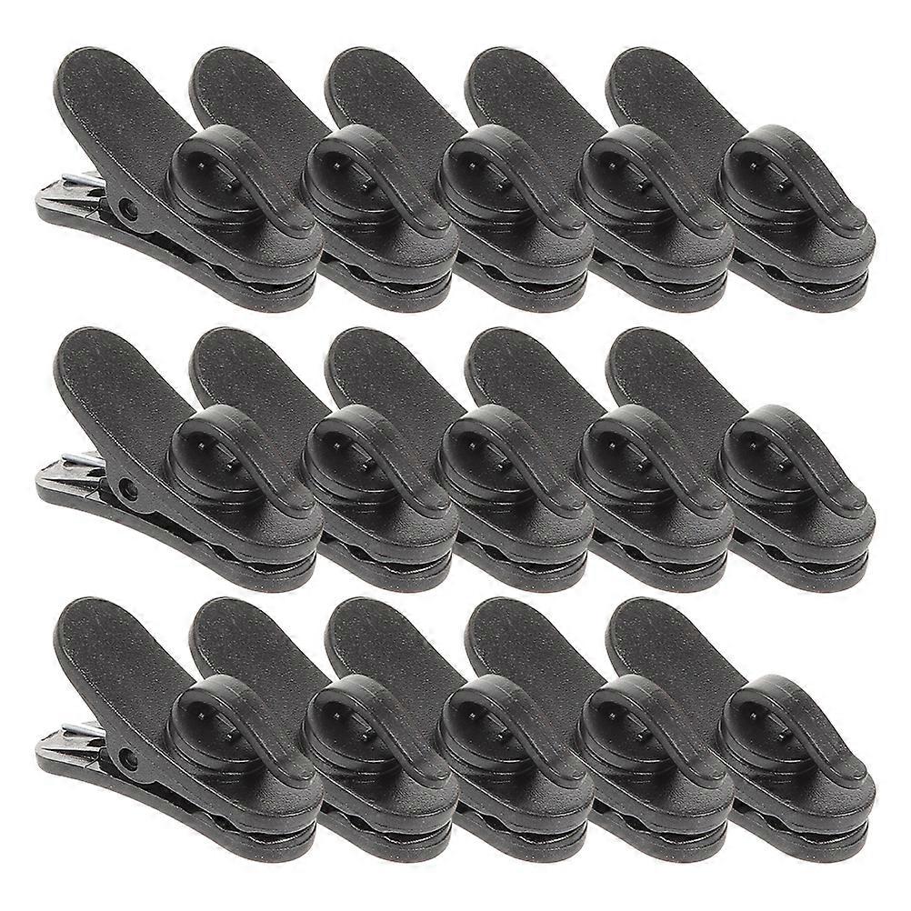 15pcs Microphone Clips, Secure Plastic Wire Clips for Headphone & Earphone Management, User Friendly Design for Business Meetings, Public Speaking &