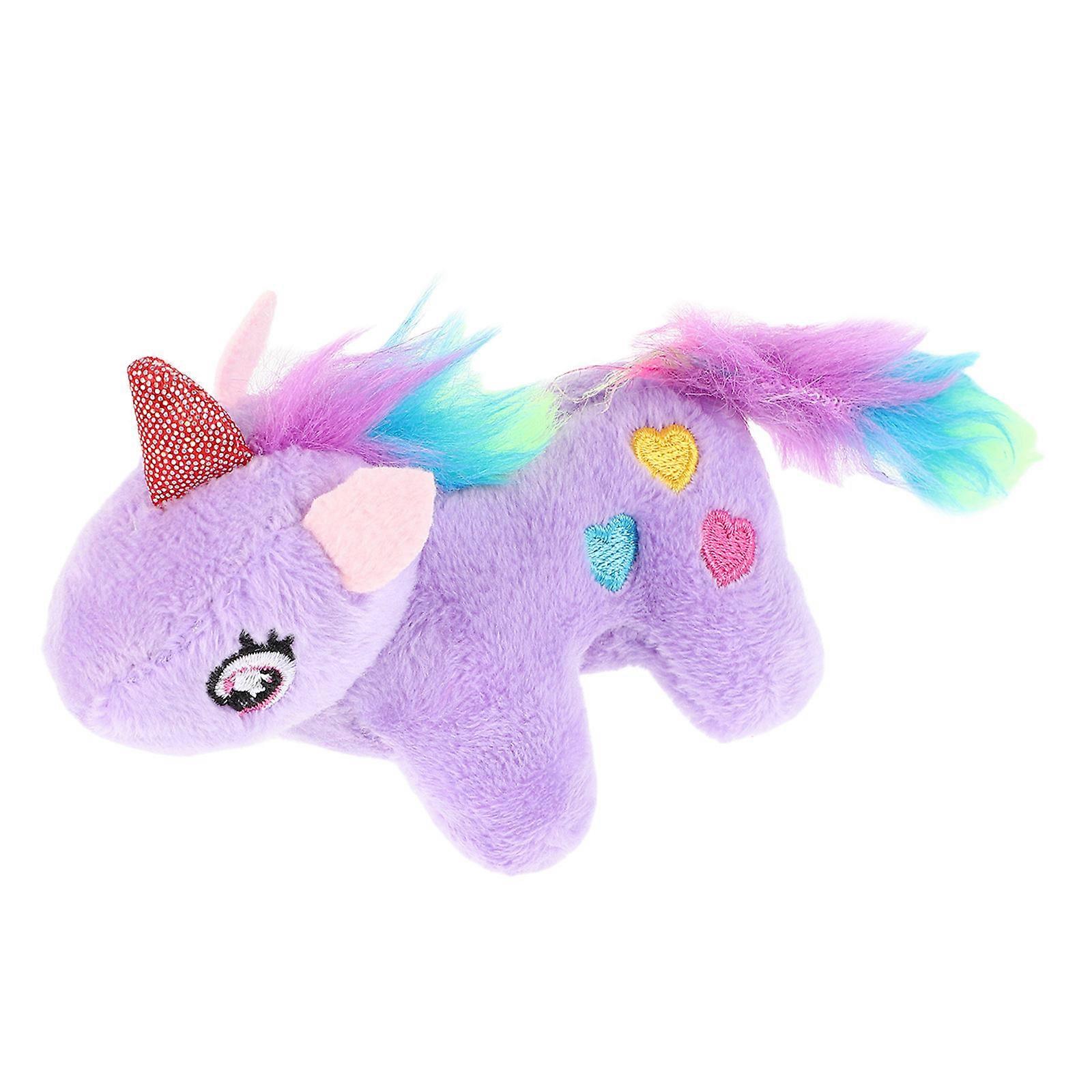 Cute Unicorn Plush Keychain Decorative Bag Pendant for Backpack Party Ornament Animal Doll Charm