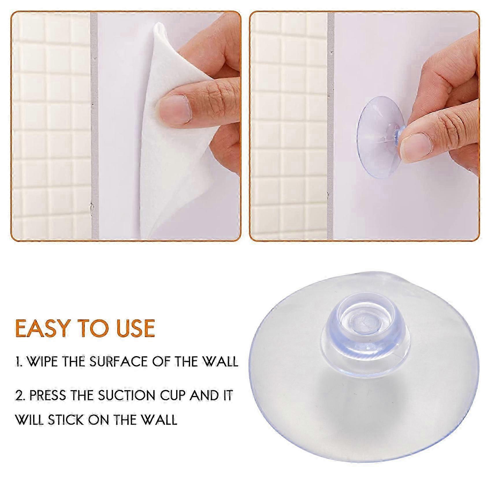 100 ventosas transparentes de 40 mm con forma de hongo