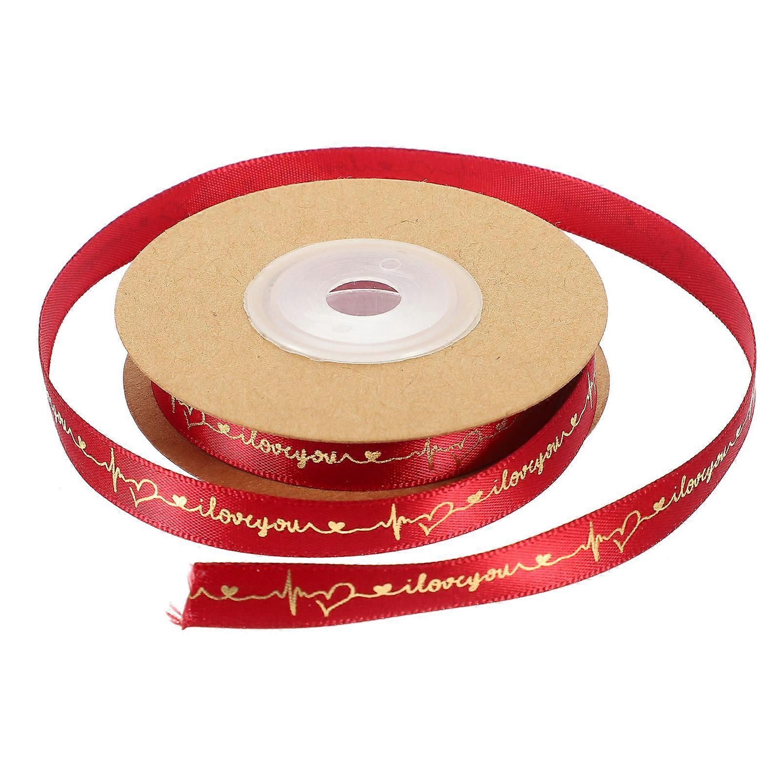 Valentine's Day Ribbon Mother's Day Wired Edge Ribbon Red 914.4X1cm 1Set
