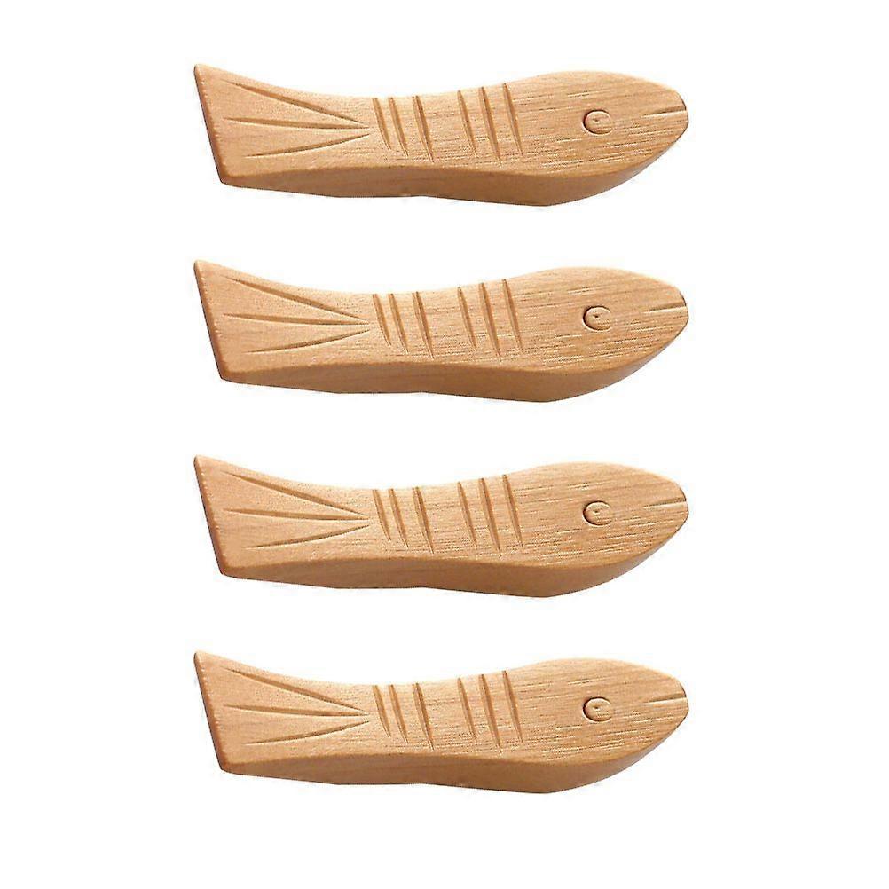 4 Pcs Wooden Chopstick Rest Japanese Style Chopsticks Stand Chopsticks Trays