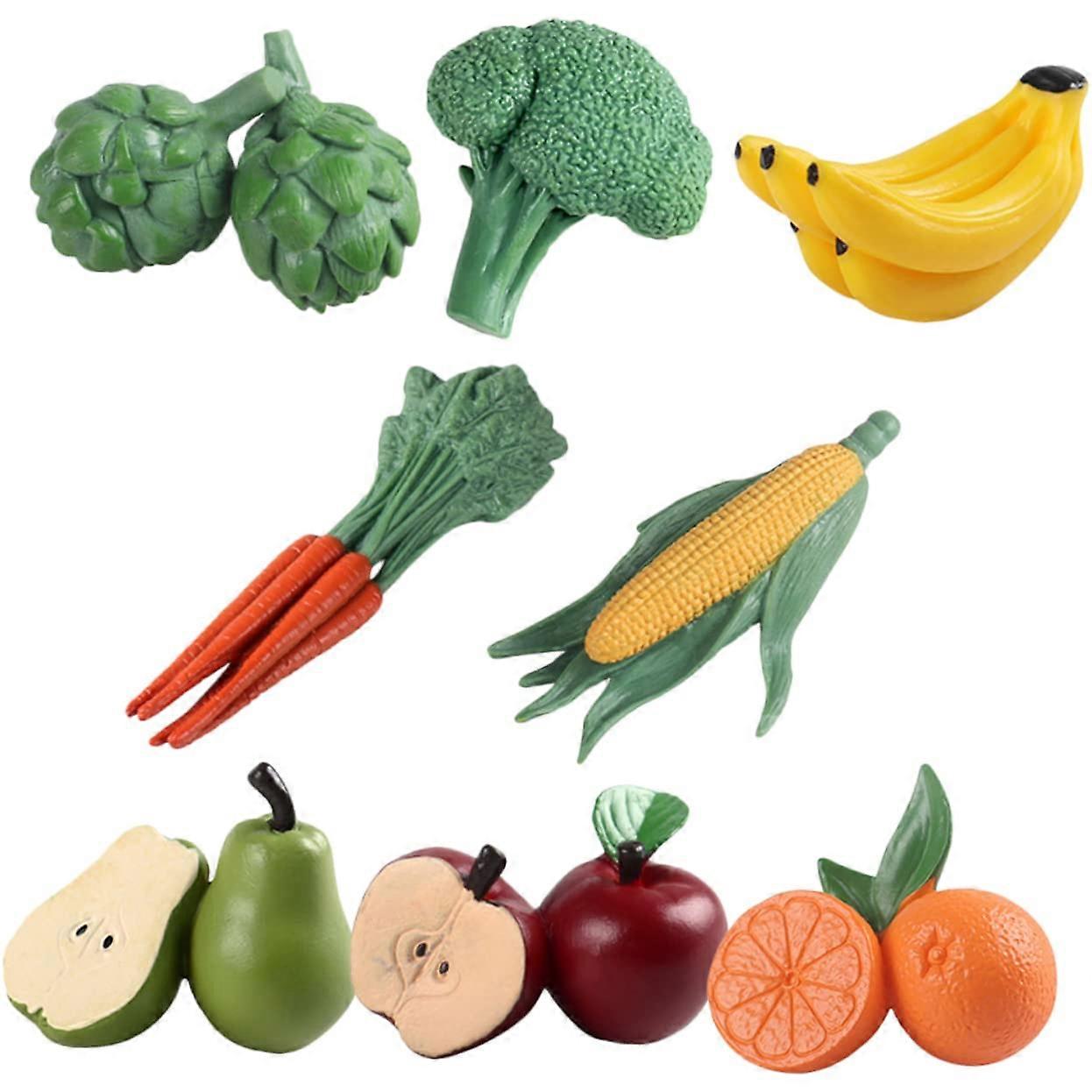 Artificial Fruit and Vegetable Models Set of 8 Realistic Kitchen Decor Props for Home and Party Styling