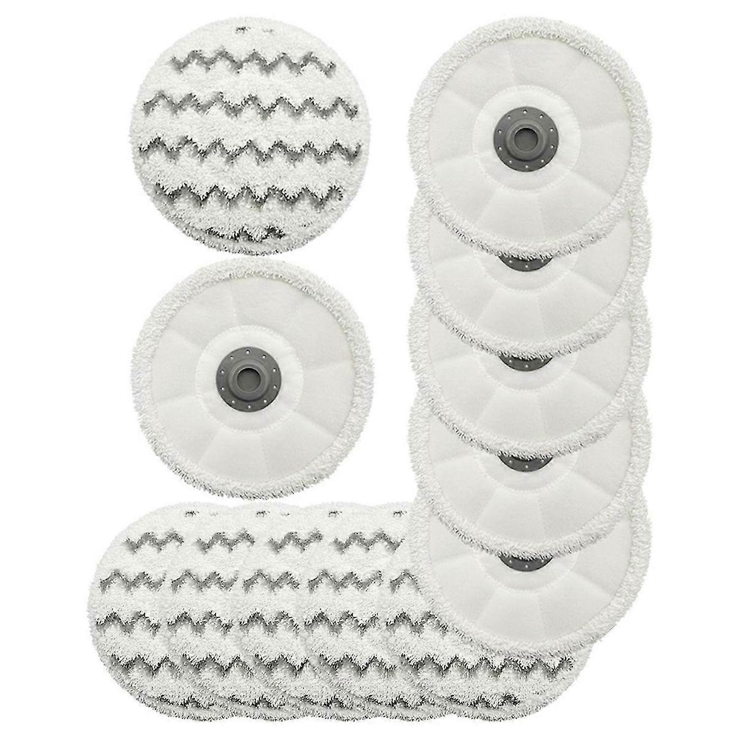 12Pack Rotating Mop Pads Replacement for SmartSteam 3897A Scrubbing Steam Mop