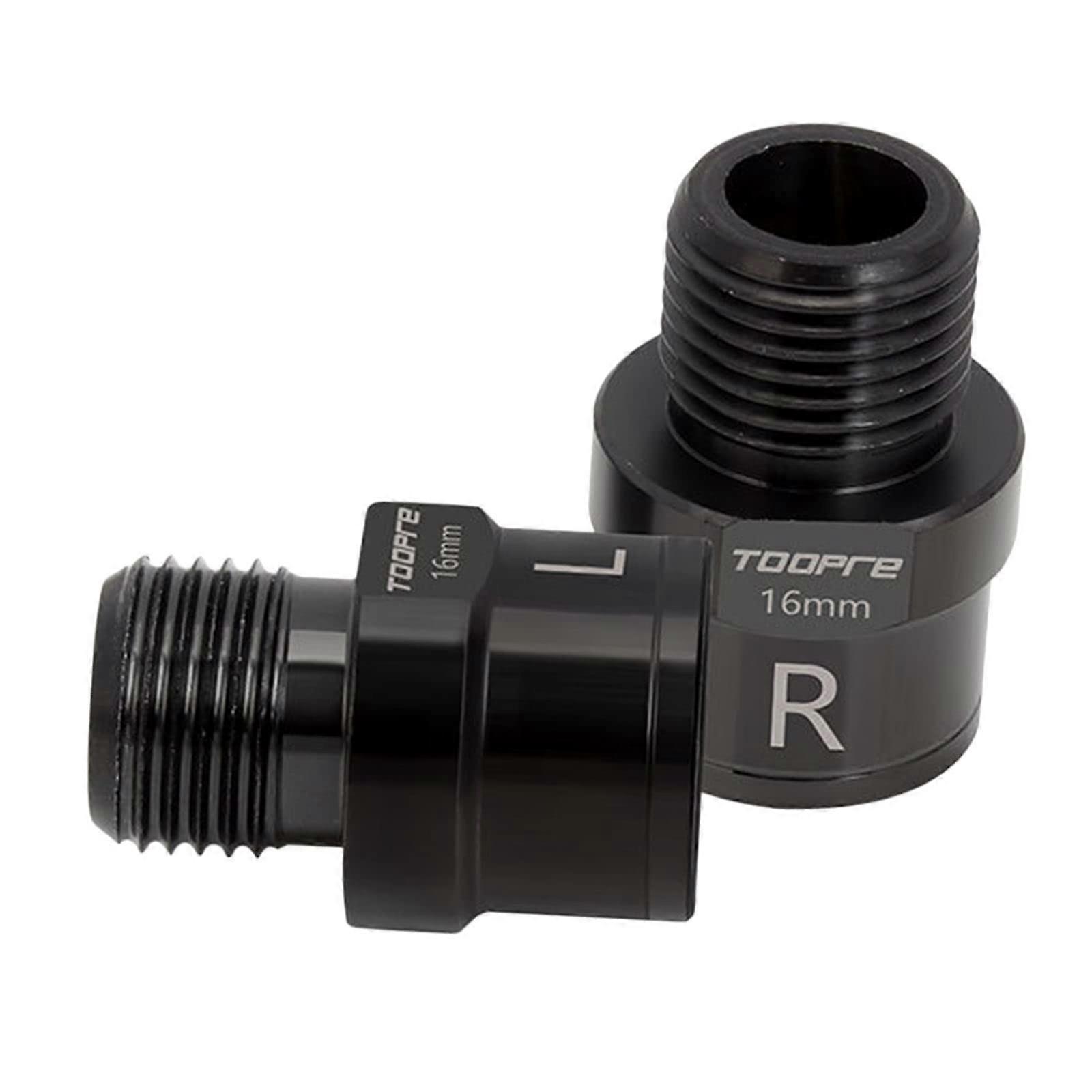 Bicycle Pedal Adapters 16mm Steel Spacer Removable Extender for MTB Bicycle Pedals Black Compatibility
